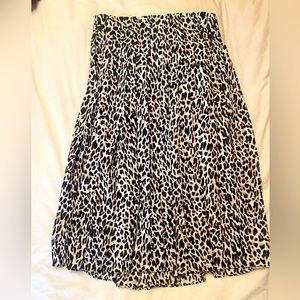 Jcrew Animal Print Midi Skirt
